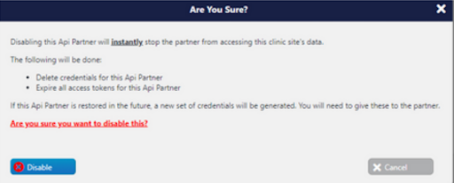 ezyVet Disable Confirmation